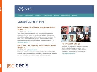 The “New” CETIS ...
 