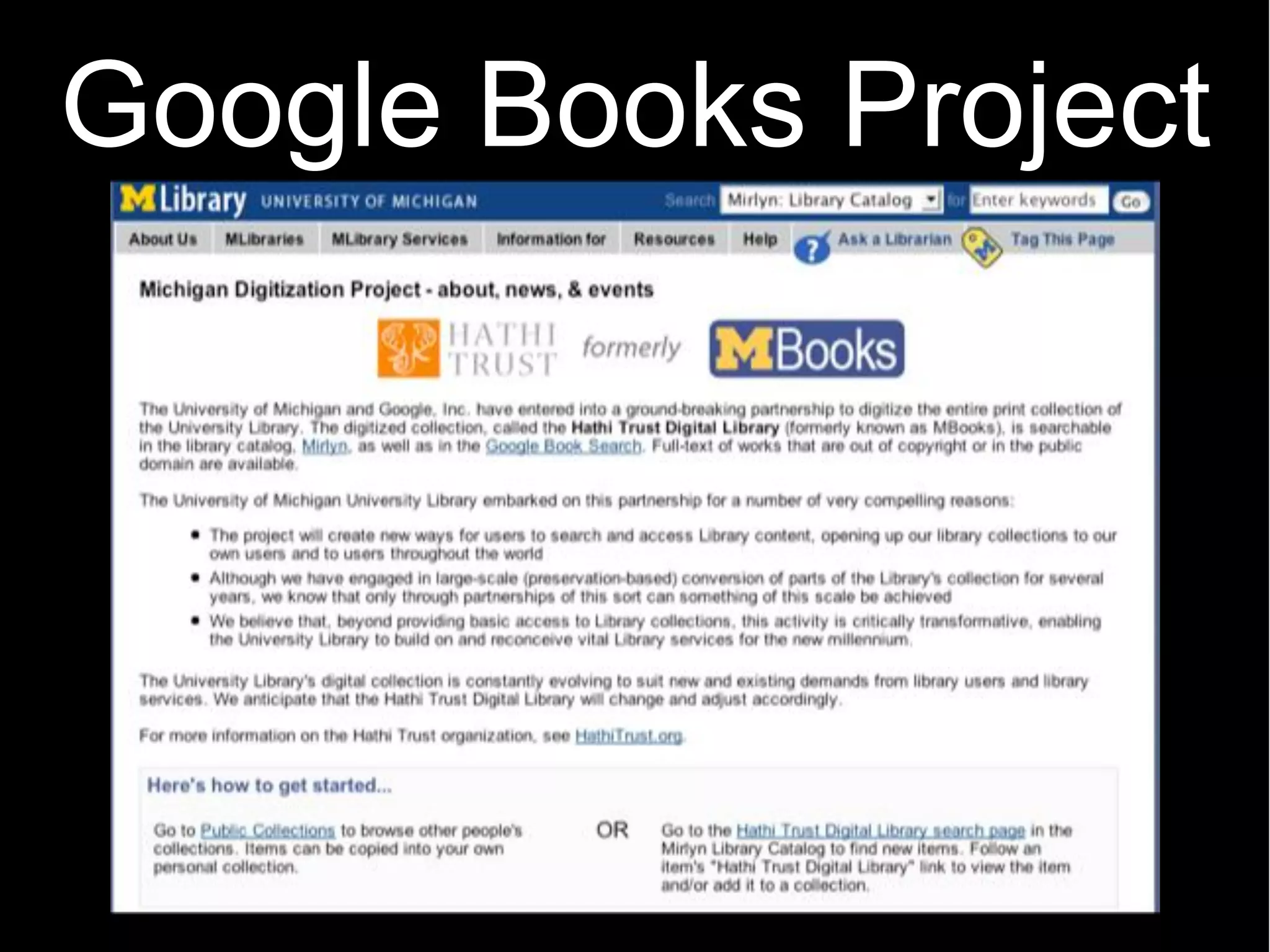 Google Books Project
 
