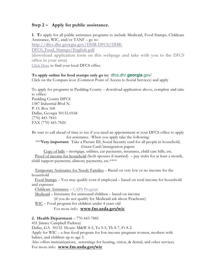 action plan for assistance for paulding ga georgia medicaid application form
