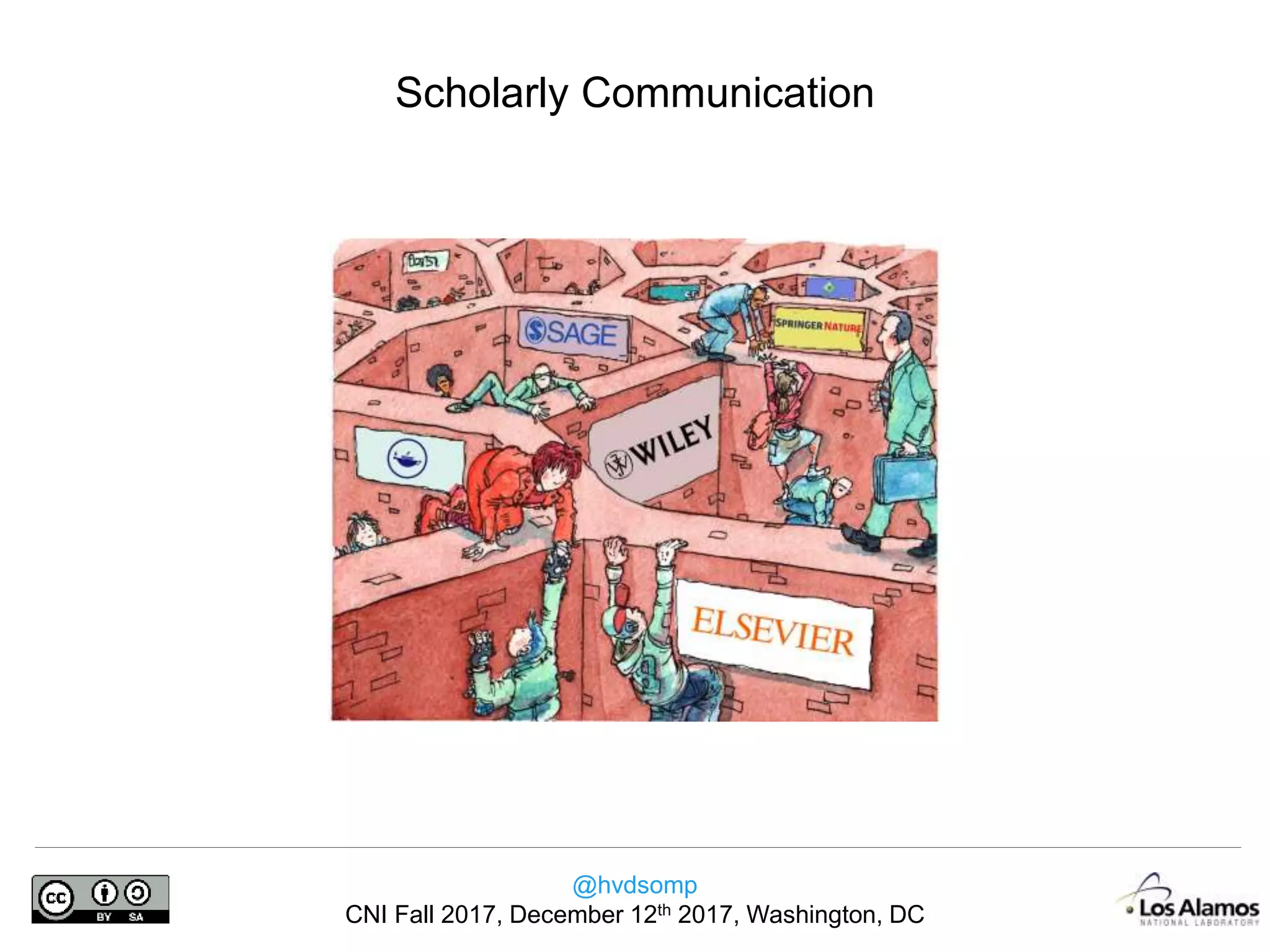 @hvdsomp
CNI Fall 2017, December 12th 2017, Washington, DC
Scholarly Communication
 