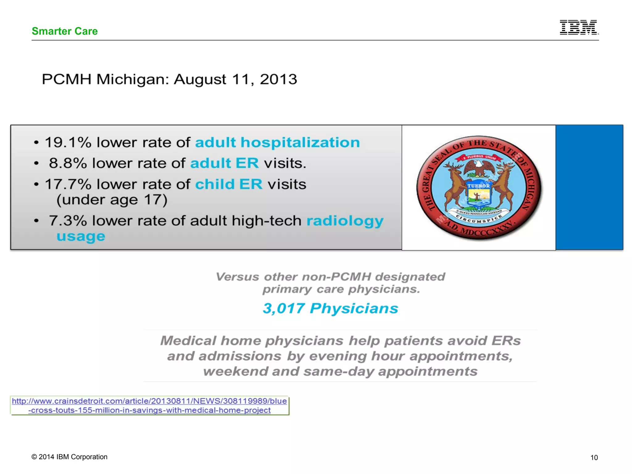 Smarter Care 
© 2014 IBM Corporation 10 
 