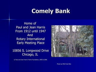 Comely Bank ,[object Object],[object Object],[object Object],[object Object],[object Object],[object Object],[object Object],[object Object],[object Object],Photo by PDG Fred Otto 