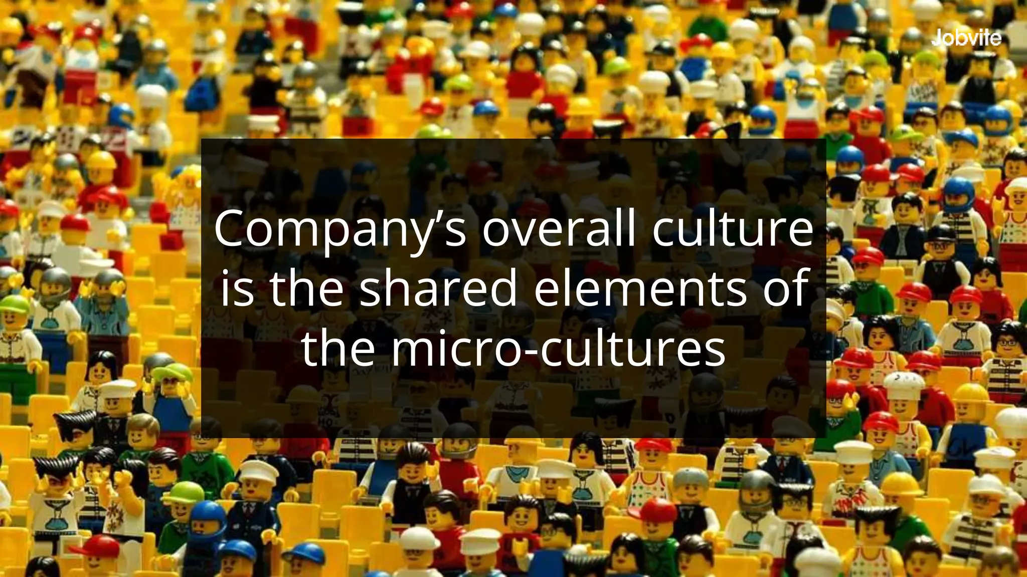 Company’s overall culture
is the shared elements of
the micro-cultures
 