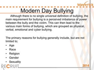 Cyber-Bullying
Cyber-bullying is defined by bullyingstatistics.org (2013) as “using
technology, such as cell phones and th...