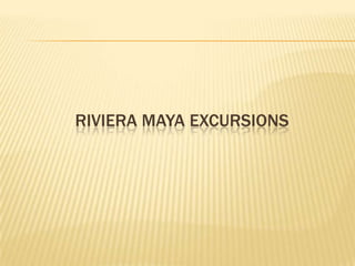 RIVIERA MAYA EXCURSIONS
 