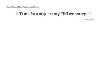 Charles Minard, Marsz Napoleona na Moskwę
To ask for a map is to say, "Tell me a story."
" "Peter Turchi
 
