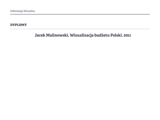 Informacja Wizualna
dyplomy
Jacek Malinowski, Wizualizacja budżetu Polski, 2011
 