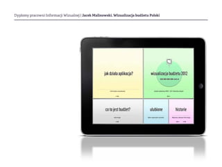 Dyplomy pracowni Informacji Wizualnej | Jacek Malinowski, Wizualizacja budżetu Polski
 