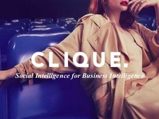 Social Intelligence for Business Intelligence
 
