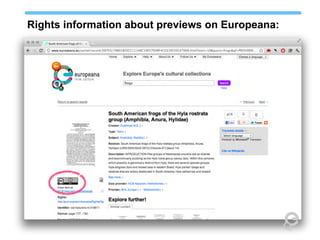 Rights information about previews on Europeana:
 