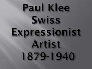 Paul Klee PowerPoint   pdf