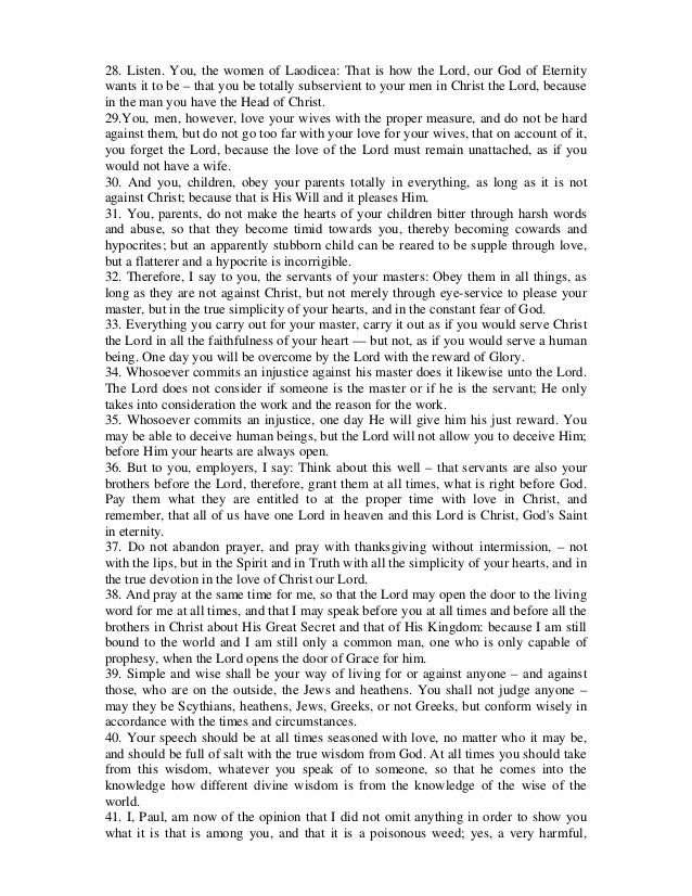 Paul's letter to Laodicea
