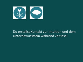 Du erstellst Kontakt zur Intuition und dem
Unterbewusstsein während Zeitinsel
 