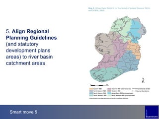Smart move 5 5.  Align Regional Planning Guidelines  (and statutory development plans areas) to river basin catchment areas 