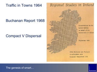 The genesis of smart… Traffic in Towns 1964 Buchanan Report 1968 Compact V Dispersal 