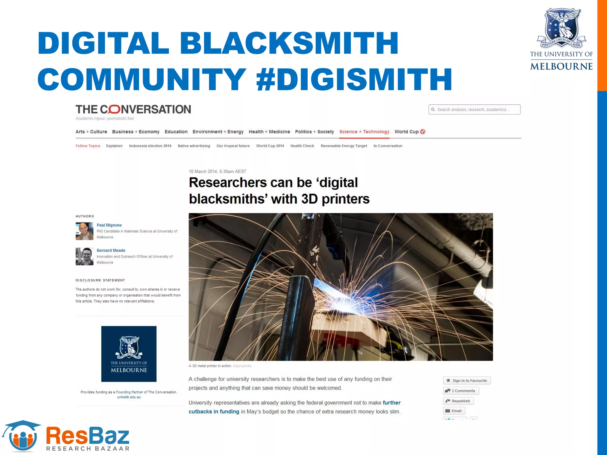 DIGITAL BLACKSMITH
COMMUNITY #DIGISMITH
 