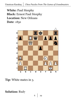 Chess Puzzles From The Games of Grandmasters | PDF
