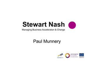 Stewart Nash
Managing Business Acceleration & Change

Paul Munnery

 