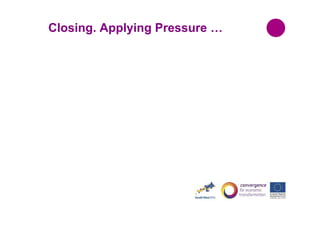 Closing. Applying Pressure …

 