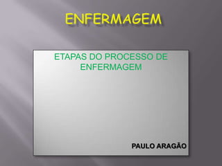 ETAPAS DO PROCESSO DE
ENFERMAGEM

PAULO ARAGÃO

 
