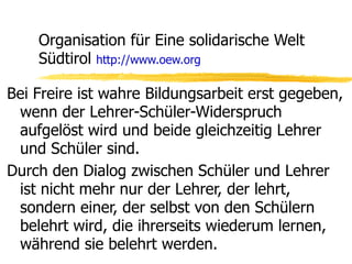 Aus der Armut und Diktatur ... Studiengruppen in der Hochschule zur Bewusstseinsbildung 