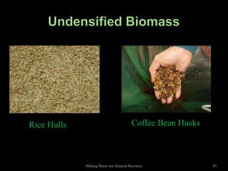 Rice Hulls                              Coffee Bean Husks



             Making Waste our Greatest Resource             85
 