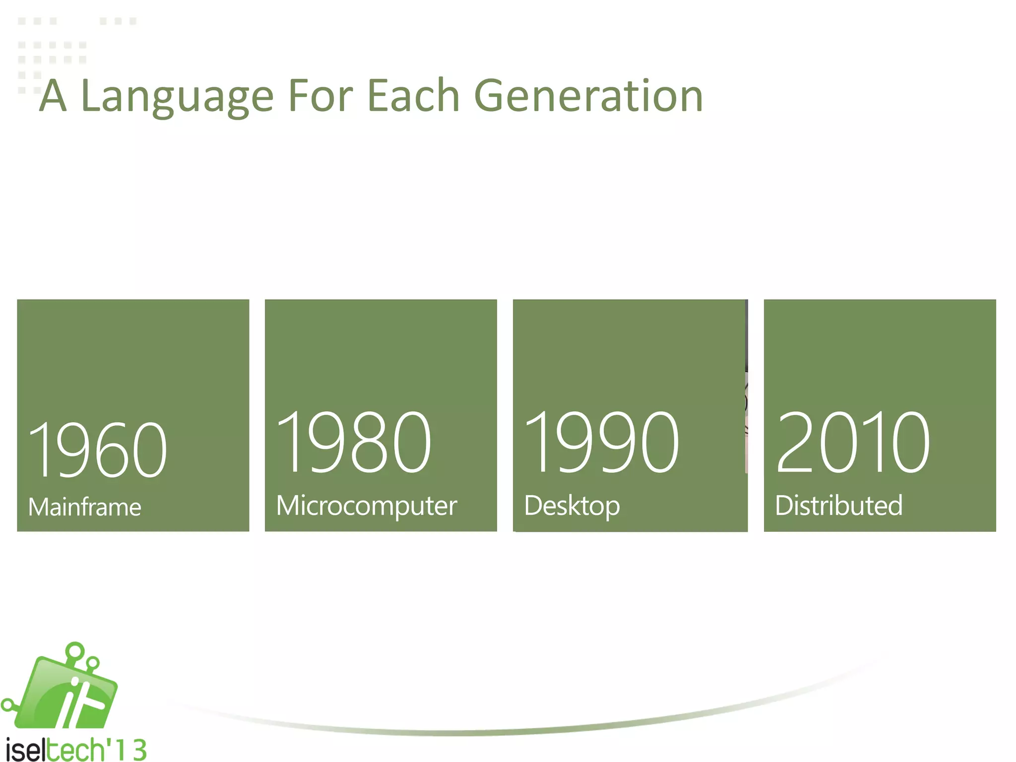 A Language For Each Generation
 