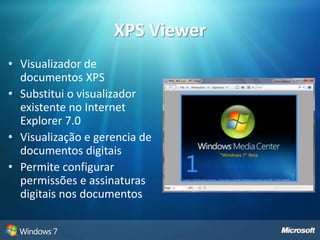 Opções de Energia (cont.)Janela de opções com melhorias de usabilidade e recomendaçõesOpções avançadas dos planos incluem:DiscoWirelessUSBPCI ExpressBackground