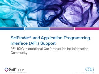 ICIC 2014 Application Programming Interface (API) Technologies to ...