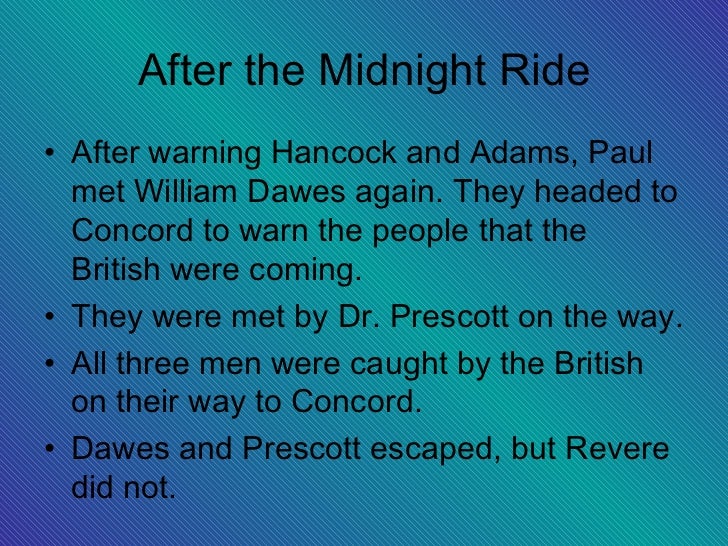 ++ Facts about paul revere