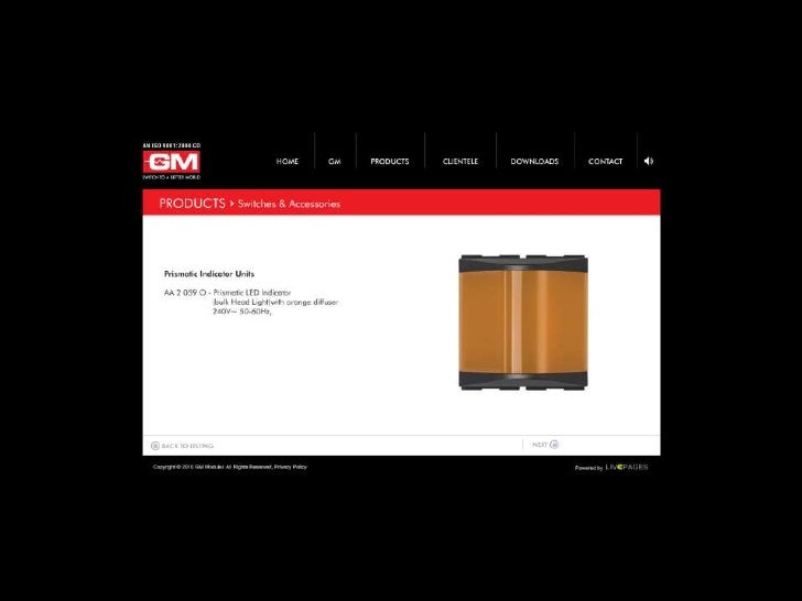 Electrical Accessories for GM Modular Pvt. Ltd.