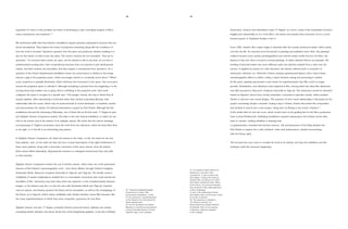 Destruction, violence and intimidation make 3rd
Degree57
as much a study of the intimidated woman’s
fragility and vulnerability as it is of the film’s; the theme had already been broached, but in a more
formal manner, in Analytical Studies 2 and 4.
From 1982, Sharits’s film output began to diminish after the assault mentioned earlier, which nearly
cost him his life. He returned more ferociously to painting and exhibited more often. His paintings’
subjects became more openly autobiographical and revived certain motifs found in his films: the
firearm in Ray Gun Virus is found in several paintings, of which Infected Pistol is an example. His
working of pictorial matter was more affirmed; paint was directly emptied from a tube onto the
canvas, or applied by means of a cake decorator, the themes referred back to moments of
destruction, infection, etc. Networks of lines creating superimposed figures call to mind certain
cinematographic effects in which a delay, a lapse between seeing and perceiving is created.
At this point, painting represented a new terrain for experimentation that film could no longer
provide. Nonetheless, new directions were explored in film, among which the diary film dimension
was fully assumed in Brancusi’s Sculpture Ensemble at Tirgu Jiu. This dimension would be extended
further in Figment, whose form closely resembles a chronicle in episodes (serial), which enabled
Sharits to discover new sound designs. This question of new sound relationships is illustrated by the
project concerning Chopin’s mazurka. During a trip to Poland, Sharits discovered this composition
and decided to launch into a new project, doing tests by filming to the music’s rhythms.58
A few weeks later he sent the score, which would serve as the guiding line for the film’s production,
back to Jòzef Robakowski. Exhibiting installations required maintenance that Sharits would often
have to oversee, making exhibition a draining task,
a supplementary constraint that became onerous. The precariousness of his living situation led
Paul Sharits to explore less costly mediums: video and performances, thereby reconnecting
with the Fluxus spirit.
The moment has now come to consider his work in its entirety; we hope this exhibition and this
catalogue mark the necessary beginnings.
57. I’m grateful to Keith Sanborn for
alerting me to this title’s other
connotations: “to give someone the
third degree.” A phrase first heard in
American film noir films in the 1930s.
Paul Sharits watched all kinds of films;
for his classes, he borrowed examples
from all genres of film dating right back
to film’s beginnings.
A study of the relationship between
Paul Sharits’s films and B-movies would
be worthy of attention.
58. This experience is detailed in
“Art Friend (a memoir)” by
Jòzef Robakowski, initially published
by Hallwalls 2004, for the opening
of Attention: Light! and reprinted
in this catalogue.
29
imperative if I wish to truly actualize my intent of developing a clear ontological analysis of film’s
many mechanisms and dualisms).”54
We mentioned earlier that Paul Sharits’s installations require spectator participation because they are
above all analytical. They explore the notion of projection streaming along with the conditions of
how the work is received. Spectators question how the piece was produced, thereby enabling it to
also be the means of what it puts into place. The work’s contents are not concealed, “they are its
specimen.” It is because these works are open, can be entered or left at any time, do not have a
predetermined running time, their compositional structure does not respond to plot development
criteria, and their contents are immediate, that they require a commitment from spectators. As a
spectator of the Dream Displacement installation noted, the sound layout in relation to the image
induces a gap in the projection space, which encourages viewers to constantly move about.55
What’s
more, projection is spatially distributed, which reinforces the movement in the space. One must pace
around the projection space to activate it. Although everything is present from the beginning, it is the
moving about that enables one to grasp what is unfolding in the projected work. Each work
configures the space it occupies in a specific way.56
The images’ format, the way in which they fit
exactly together, often reproducing a horizontal rather than vertical unspooling filmstrip, their
relationship with the sound, which may be environmental (a sound landscape) or localized, renews
and demonstrates the variety of locational interventions created by Paul Sharits. Although the first
installations favored the streaming of filmstrips, two of these did not fit that mold: 3rd
Degree in part,
and Epileptic Seizure Comparison entirely. The latter is the only vertical installation, in which we are
both in the interior and at the exterior of an epileptic seizure. We notice that the various drawings
accompanying 3rd
Degree’s production show the work from two directions, either the three films flow
to the right, or to the left in an interlocking step pattern.
In Epileptic Seizure Comparison, we share the seizure in two ways, on the one hand we see and
hear patients’ cries, on the other we hear and see a sound transcription of the alpha brainwaves of
these same patients, along with a chromatic conversion of this same seizure, from the interior.
Both screens flicker alternately, dispersing the seizures in a triangular environment that only adds
to their intensity.
Epileptic Seizure Comparison revived the use of double screens, which were one of the permanent
features of Paul Sharits’s cinematographic work – from Razor Blades, through Vertical Contiguity,
Declarative Mode, Brancusi’s Scuplture Ensemble at Tirgu Jiu, and Tirgu Jiu. The double screen’s
multiplicity of spatial configurations enabled him to contemplate connections that could activate the
virtualities of film. Symmetry may have been what was explored, or the complementarity between
images, or the relation may also, as was the case with Declarative Mode and Tirgu Jiu, examine
mise-en-abyme, and thereby question the frame and its boundaries, as well as the overlappings of
the frame, as in Tirgu Jiu, which shares similarities with Shutter Interface. Some films became, like
the many experimentations of which they were comprised, specimens for new films.
Epileptic Seizure, and also 3rd
Degree, portrayed Sharits’s personal history. Epilepsy was always
something Sharits dreaded, and above all the fear of the being/being epileptic, or the fear of Being?
54. “Statement Regarding Multiple
Screen/Sound ‘Location’ Film
Environments-Installations” (1976).
55. An anonymous, unpublished letter
to Paul Sharits in his work journal for
Dream Displacement.
56. See the descriptions by Annette
Michelson of Synchronoussoundtracks,
or that by Rosalind Krauss of Sound
Strip/Film Strip, in this catalogue.
28
 