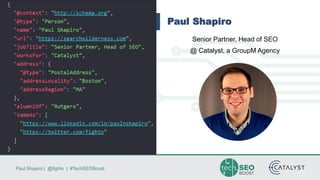 Paul Shapiro | @fighto | #TechSEOBoost
Paul Shapiro
Senior Partner, Head of SEO
@ Catalyst, a GroupM Agency
 