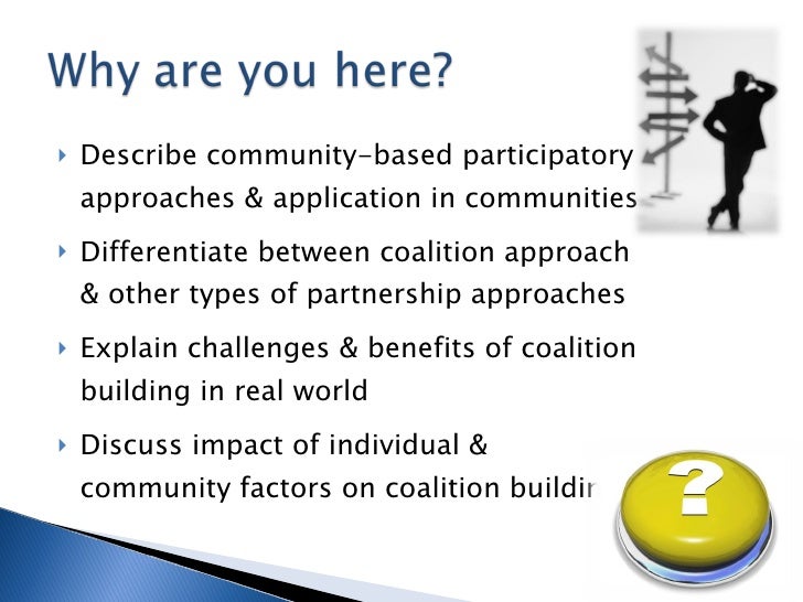 CommunityBased Participatory Approaches Coalition Building in Real