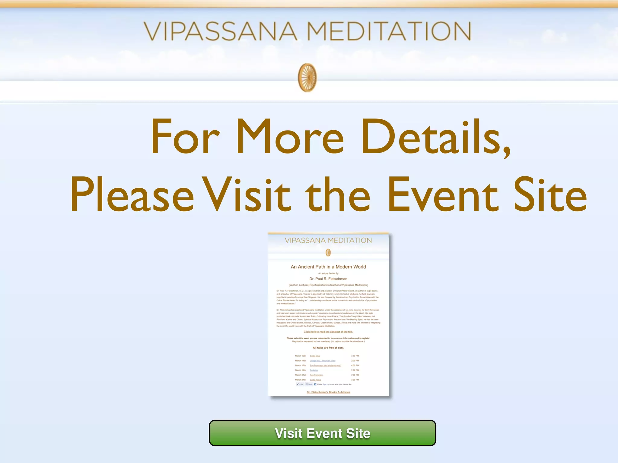 For More Details,
Please Visit the Event Site



          Visit Event Site
 