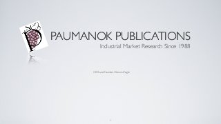 PAUMANOK PUBLICATIONS
Industrial Market Research Since 1988

CEO and Founder: Dennis Zogbi

1

 