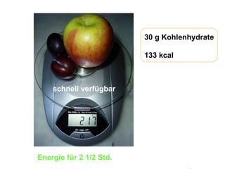 30 g Kohlenhydrate 133 kcal Energie für 2 1/2 Std. schnell verfügbar 