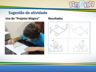Sugestão de atividade 
Uso do “Projetor Mágico” Resultados 
 