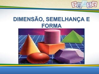 DIMENSÃO, SEMELHANÇA E 
FORMA 
 