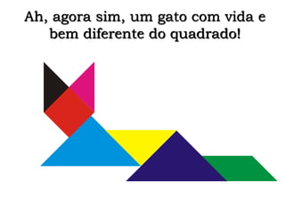 Ah, agora sim, um gato com vida e 
bem diferente do quadrado! 
 