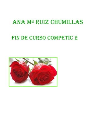 ANA mª RUIZ CHUmILLAS
FIN DE CURSO COmPETIC 2
 