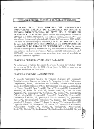 Pauta reivindicacao 2020