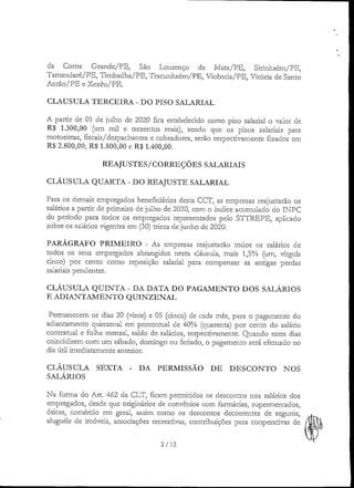 Pauta reivindicacao 2020