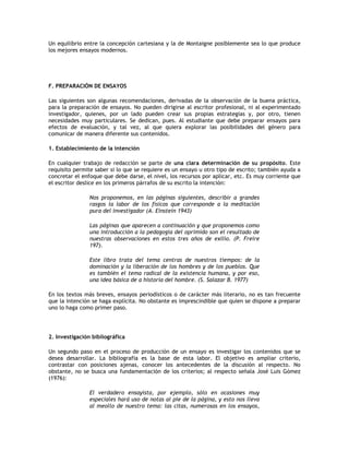 Pautas Para Escribir Ensayo