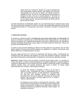 Pautas Para Escribir Ensayo