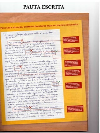 TRABALHO COM ESCRITA CORREÇÃO
      PAUTA PAUTAS DE
           DE TEXTOS
 