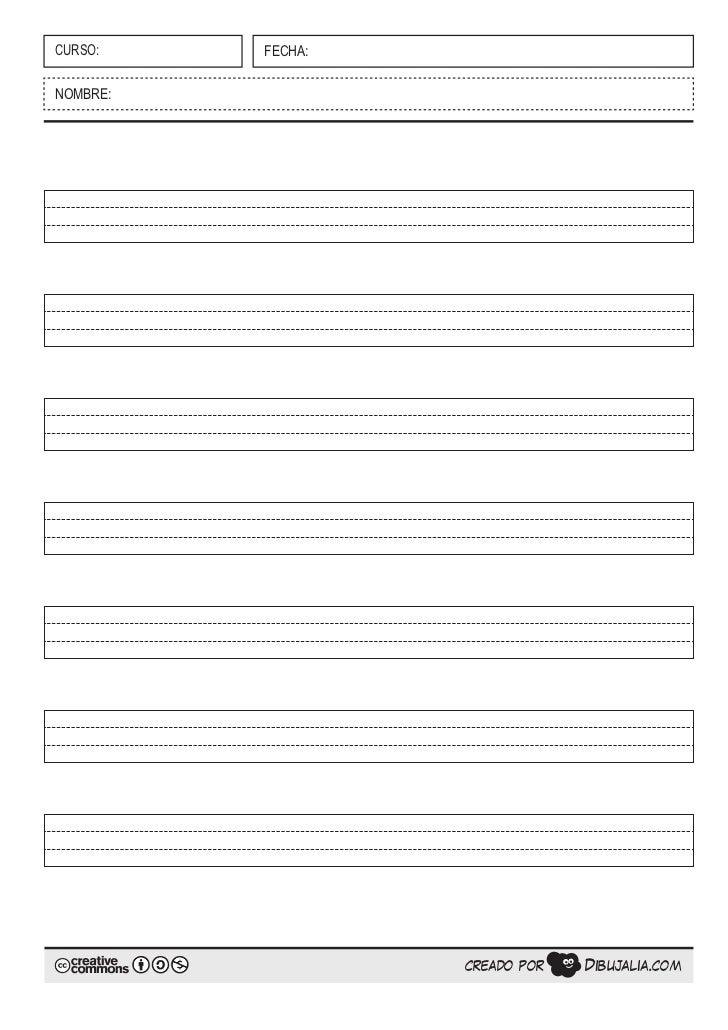 Pautas para escribir montessori, cuadrícula...