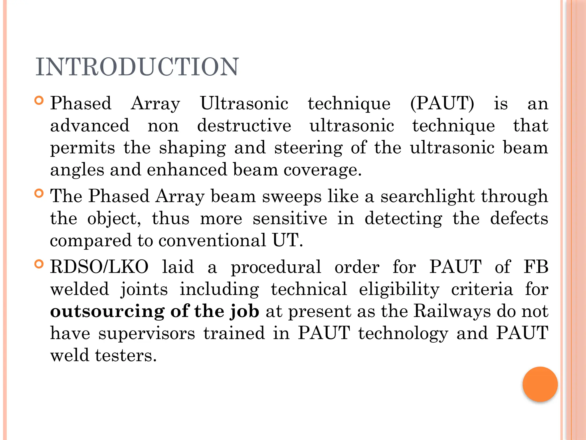 Phased array ultrasonic testing of flash Butt welds | PPTX