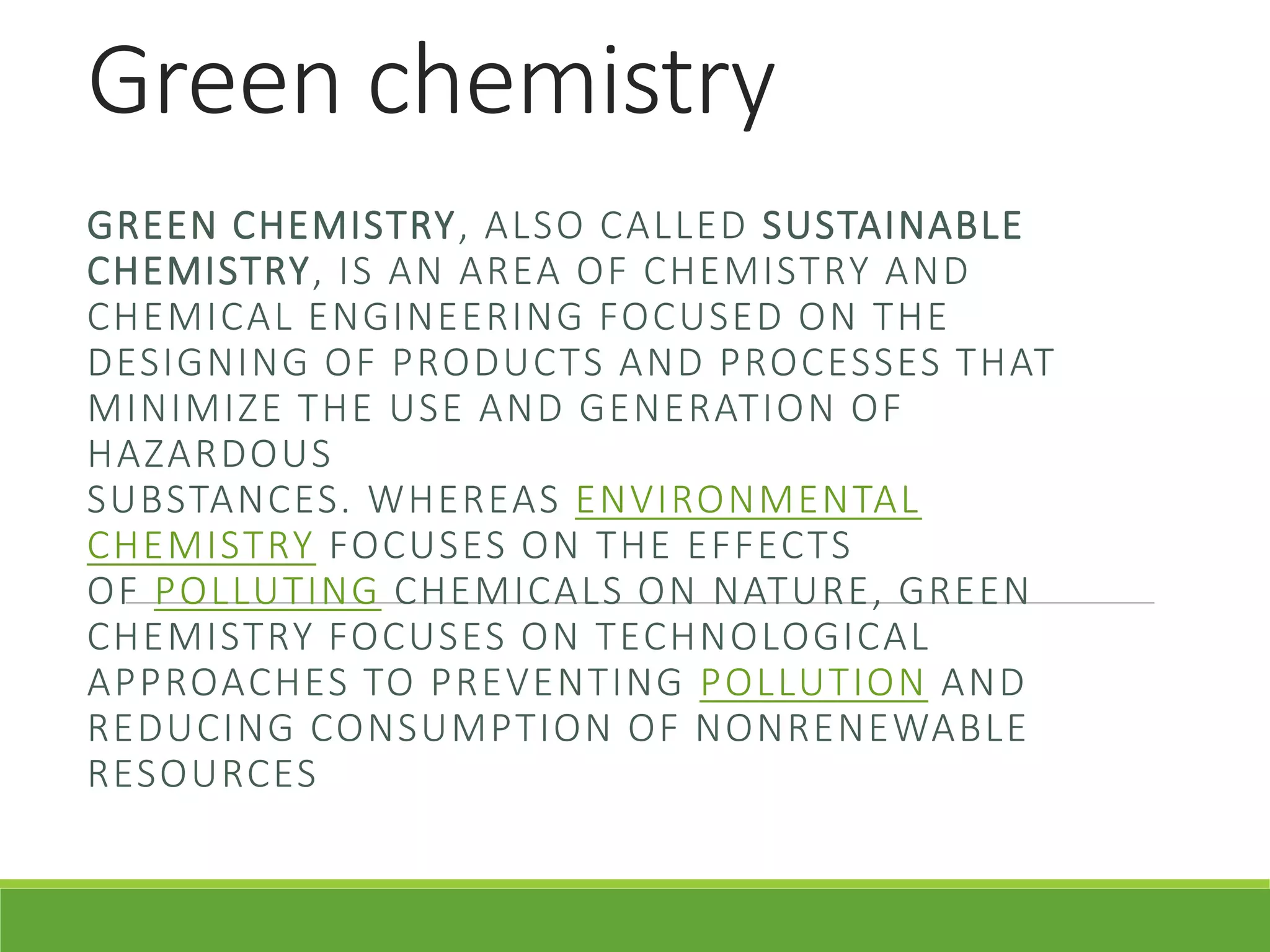 Green Chemistry | PPTX