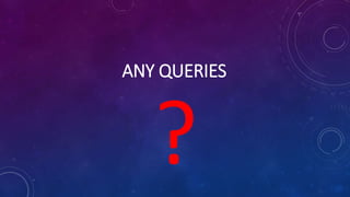 ANY QUERIES
 
